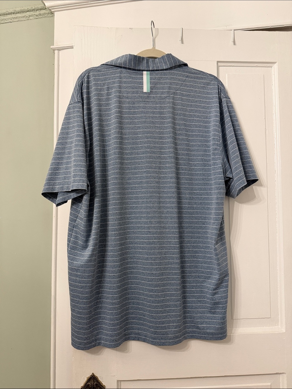 Rhoback Men's Blue Striped Polo - Picture 3 of 3